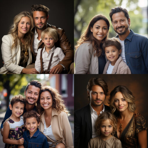 portraits de la famille